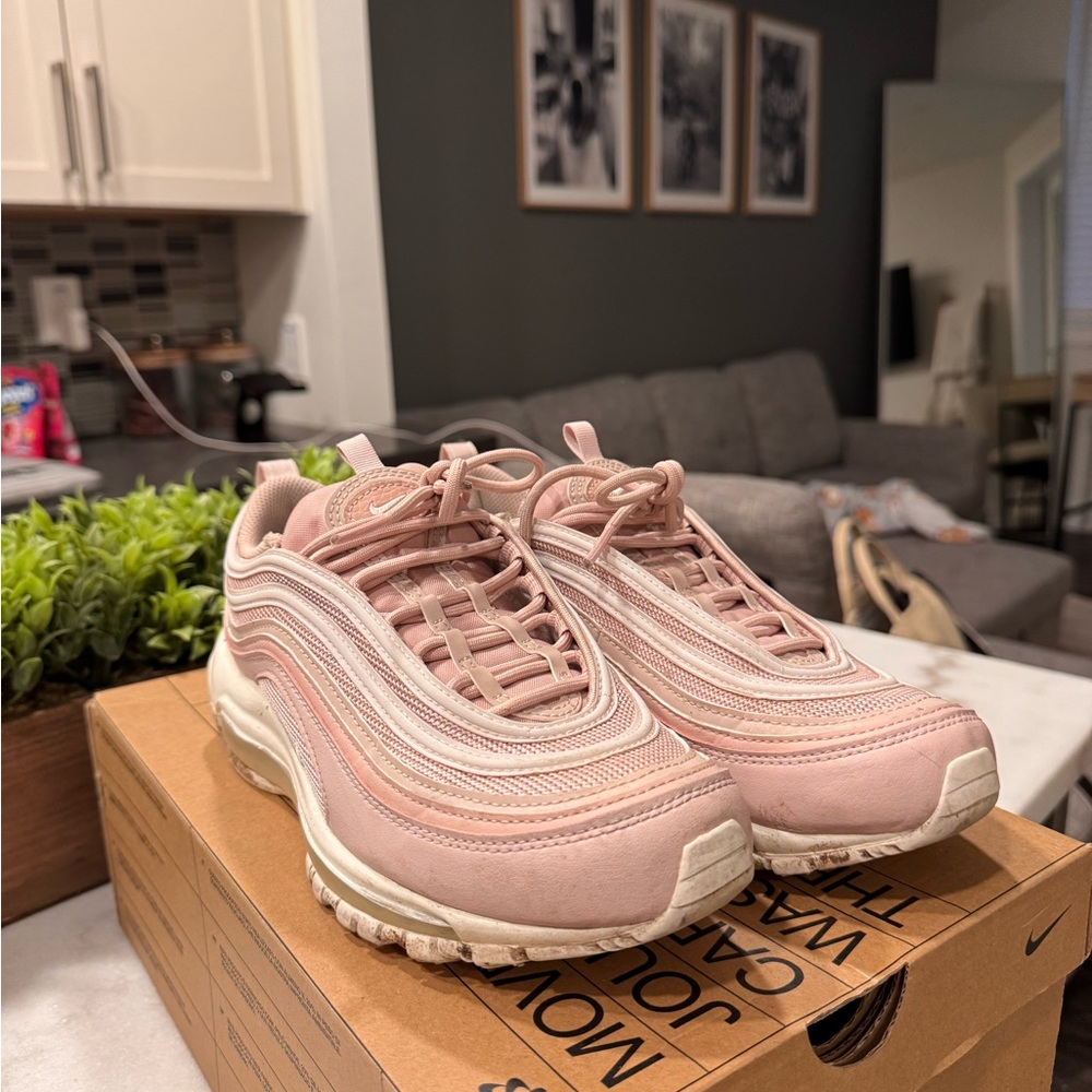 Nike Women's Air Max 97 in Light Pink and Cream